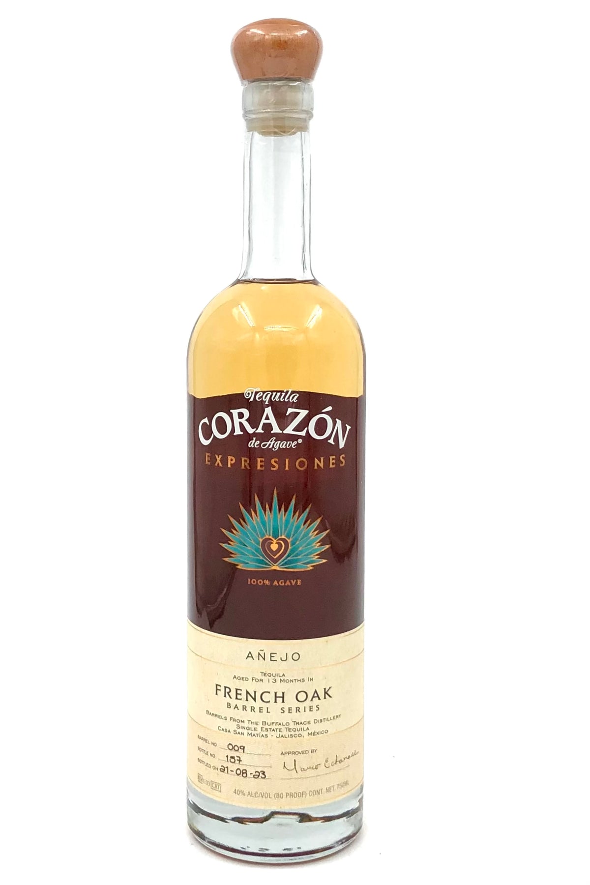 Expresiones del Corazon French Oak Barrel Anejo Tequila