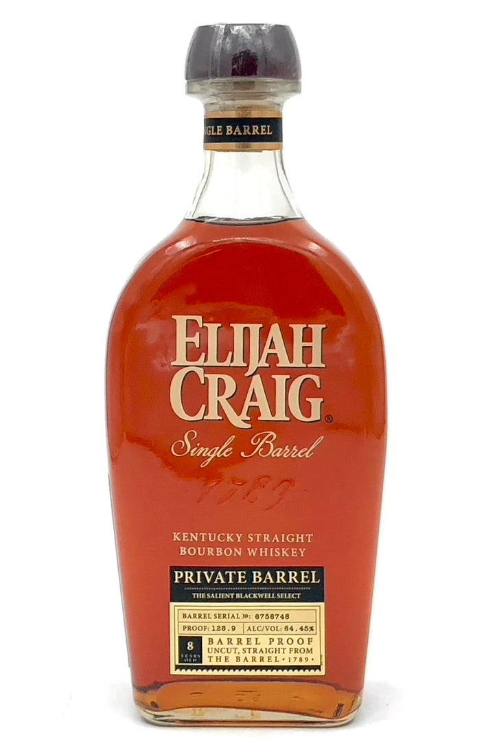 Elijah Craig &quot;The Salient Blackwell&#39;s Select&quot; Pick Cask Strength Small Batch Bourbon Whiskey