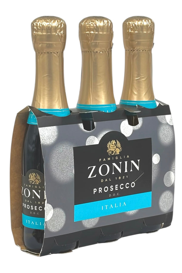 Buy Zonin Prosecco Sparkling Wine 3 x 187 ml Online