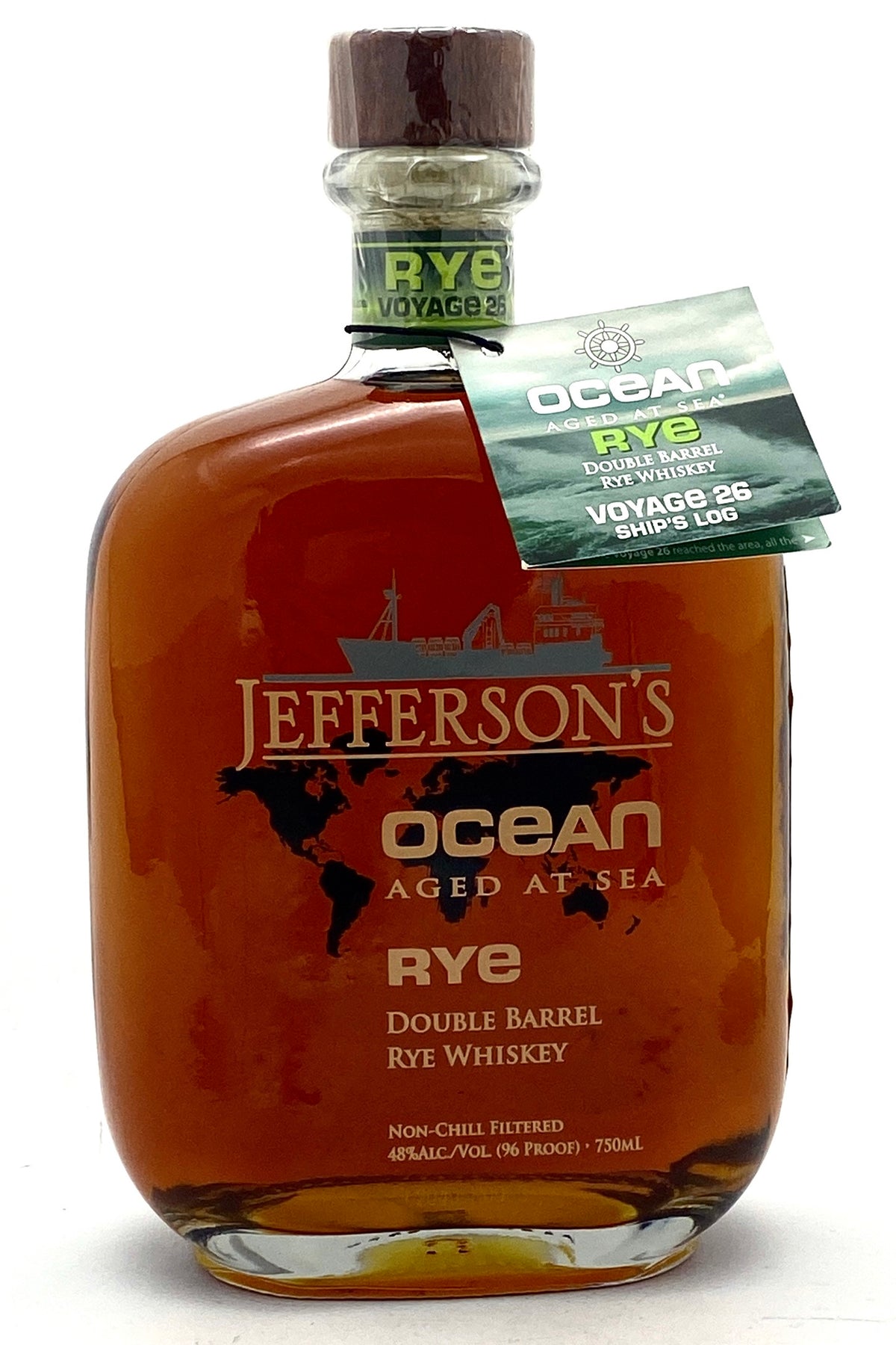 Jefferson&#39;s Ocean Aged at Sea Voyage #26 Double Barrel Rye Whiskey