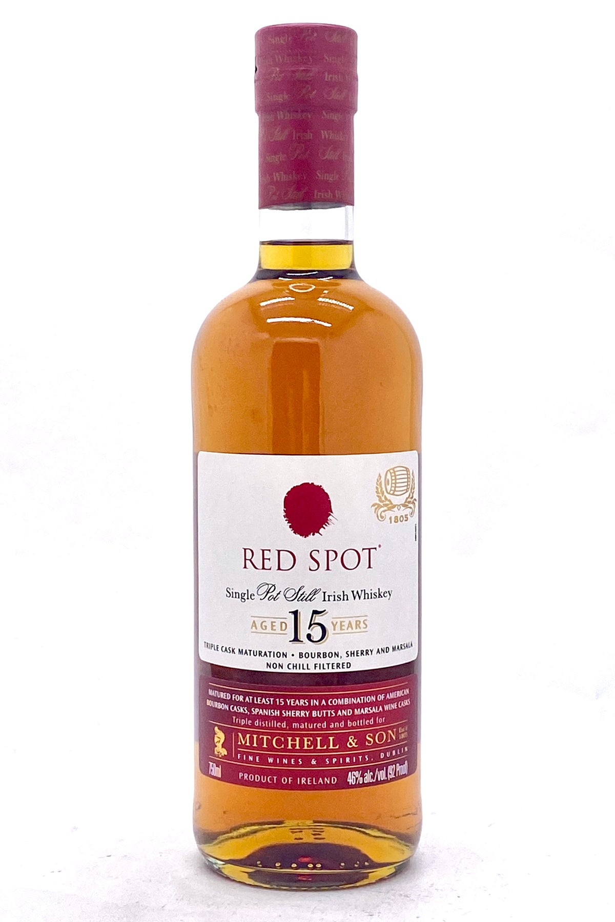Red Spot 15 Year Old Single Pot Still Irish Whiskey