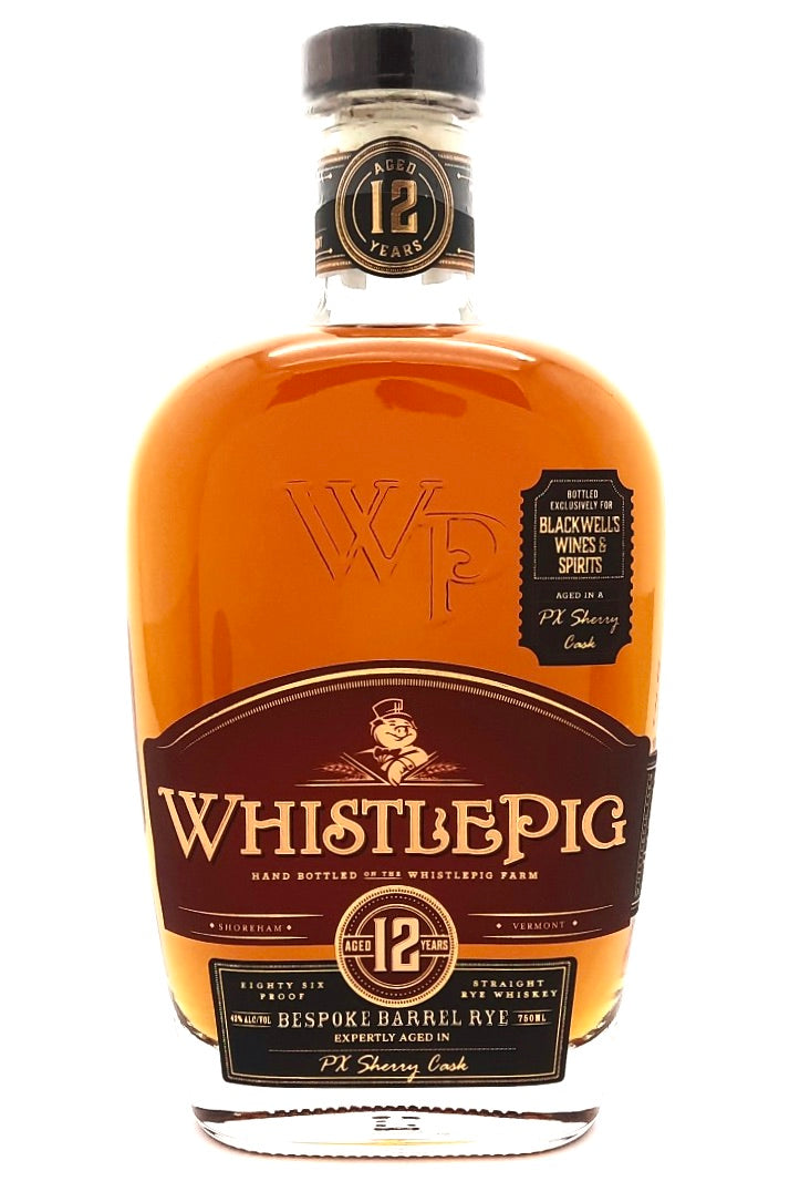Whistlepig 12 Year Old Pedro Ximenez Sherry Cask Blackwell&#39;s Bespoke Barrel Rye Whiskey