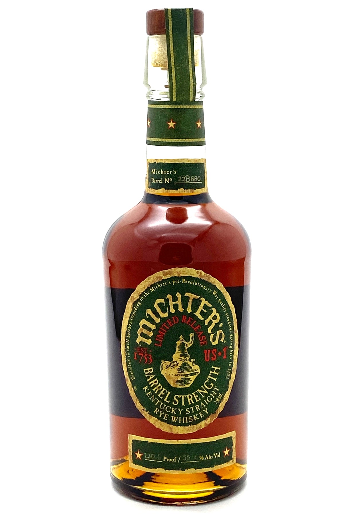 Michter&#39;s Barrel Strength Rye Whiskey Limited Release