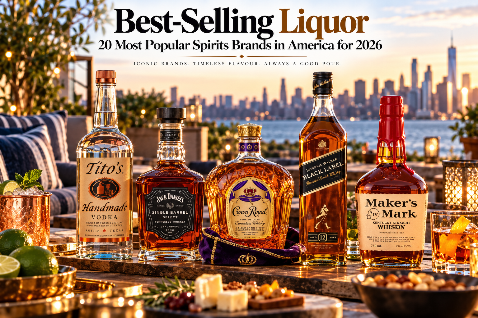 Best-Selling Liquor: 20 Most Popular Spirits Brands in America for 2026