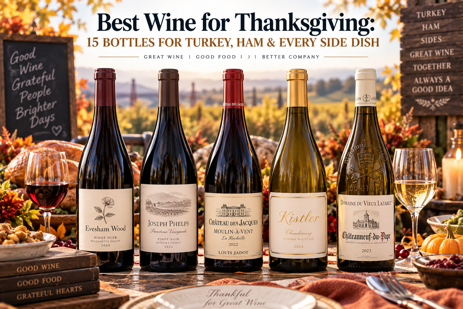 Best Wine for Thanksgiving: 15 Bottles for Turkey, Ham & Every Side Dish