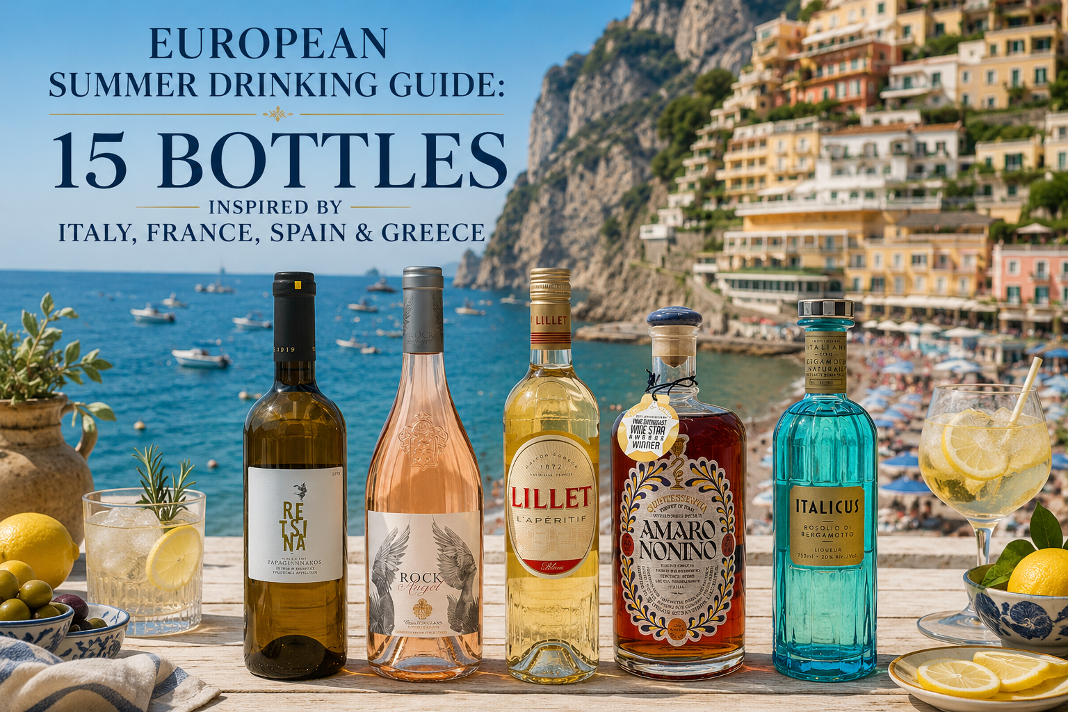 European Summer Drinking Guide: 15 Bottles Inspired by Italy, France, Spain & Greece