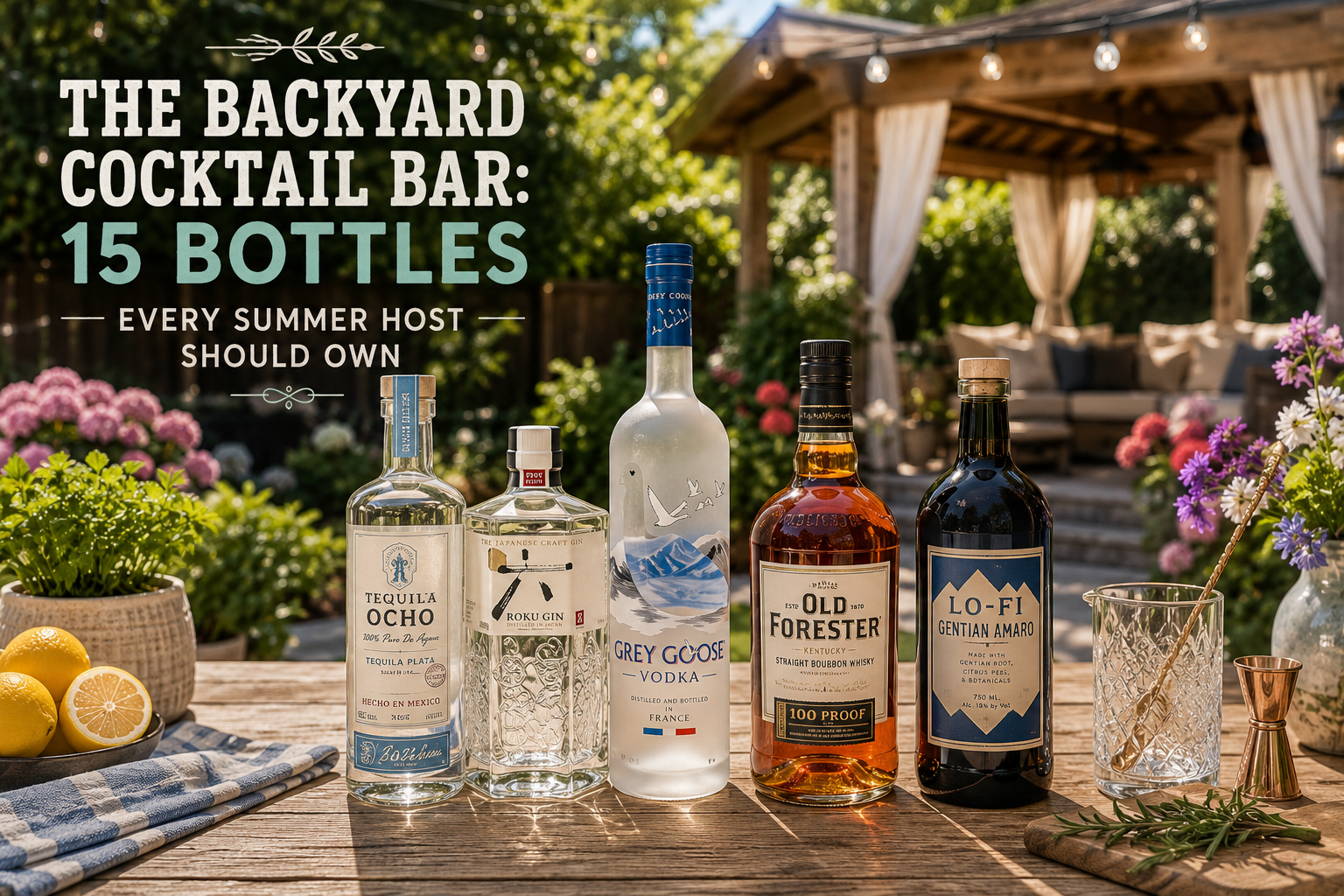 The Backyard Cocktail Bar: 15 Bottles Every Summer Host Should Own
