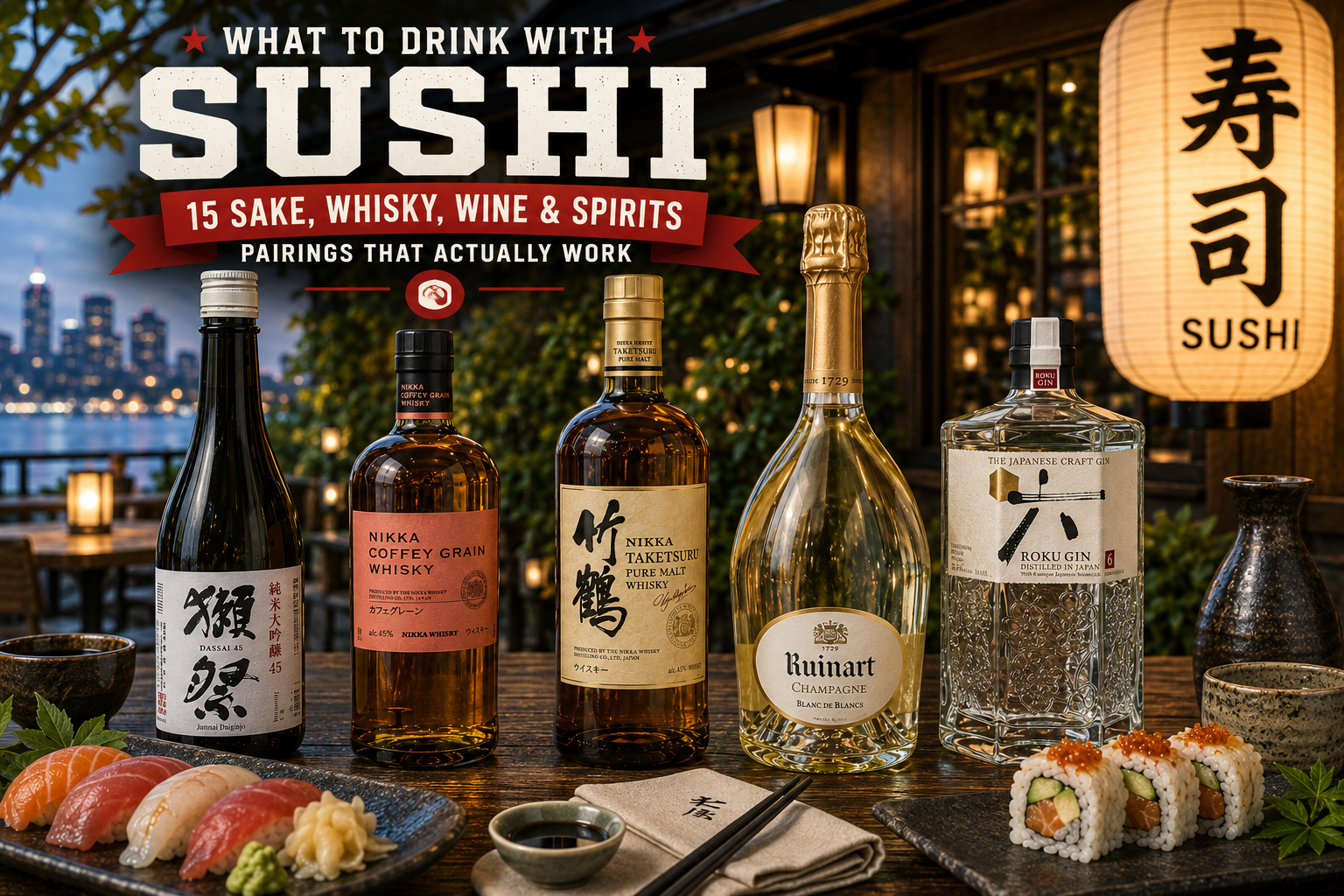 What to Drink With Sushi: 15 Sake, Whisky, Wine & Spirits Pairings That Actually Work