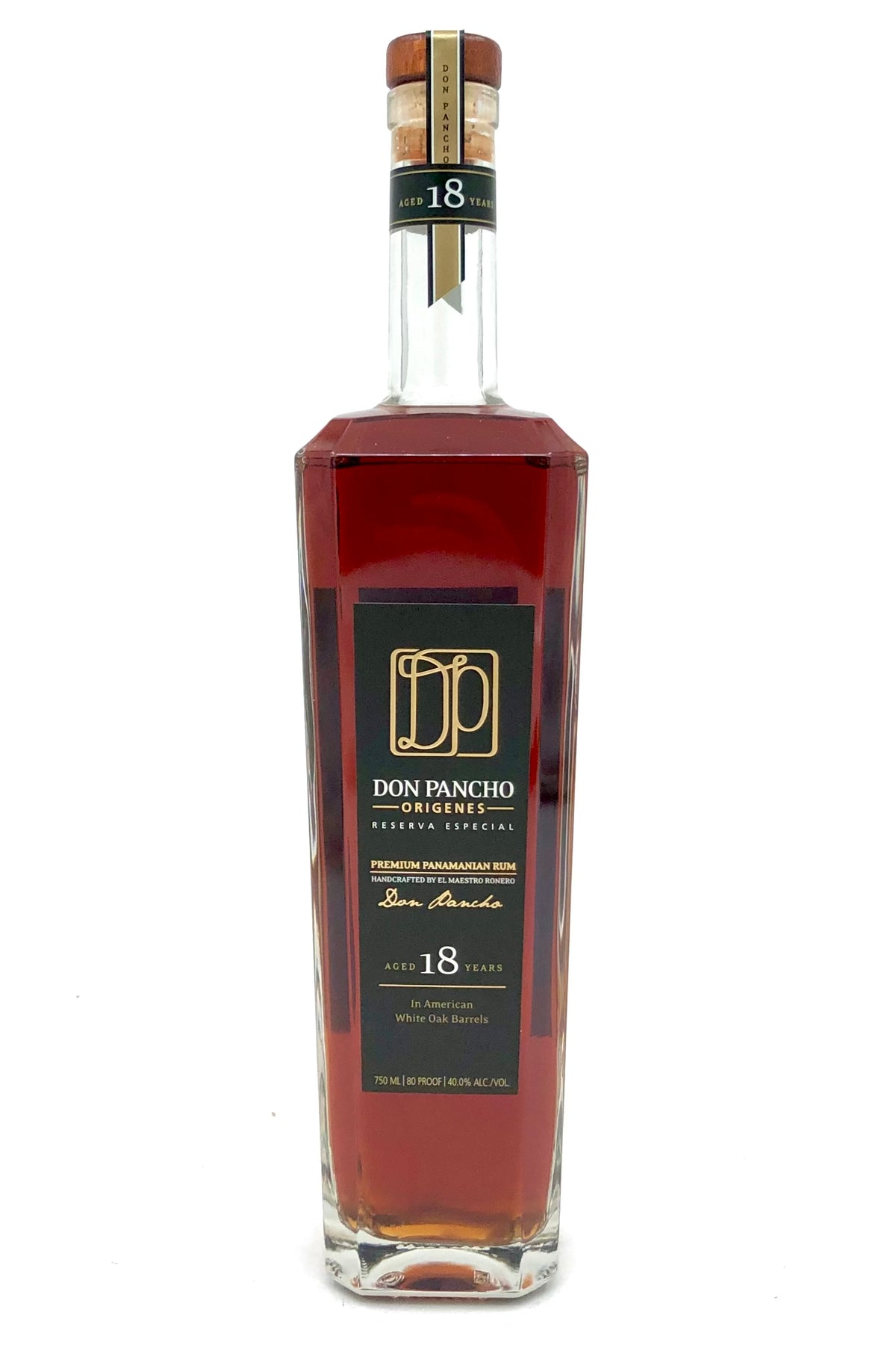 Don Pancho Origenes Reserva Especial 18 Year Old Rum Panama Las Cabras Distillery Francisco Fernandez Uncharred Kentucky American Oak Berlin Rum Festival 100 Points 40% ABV 750ml