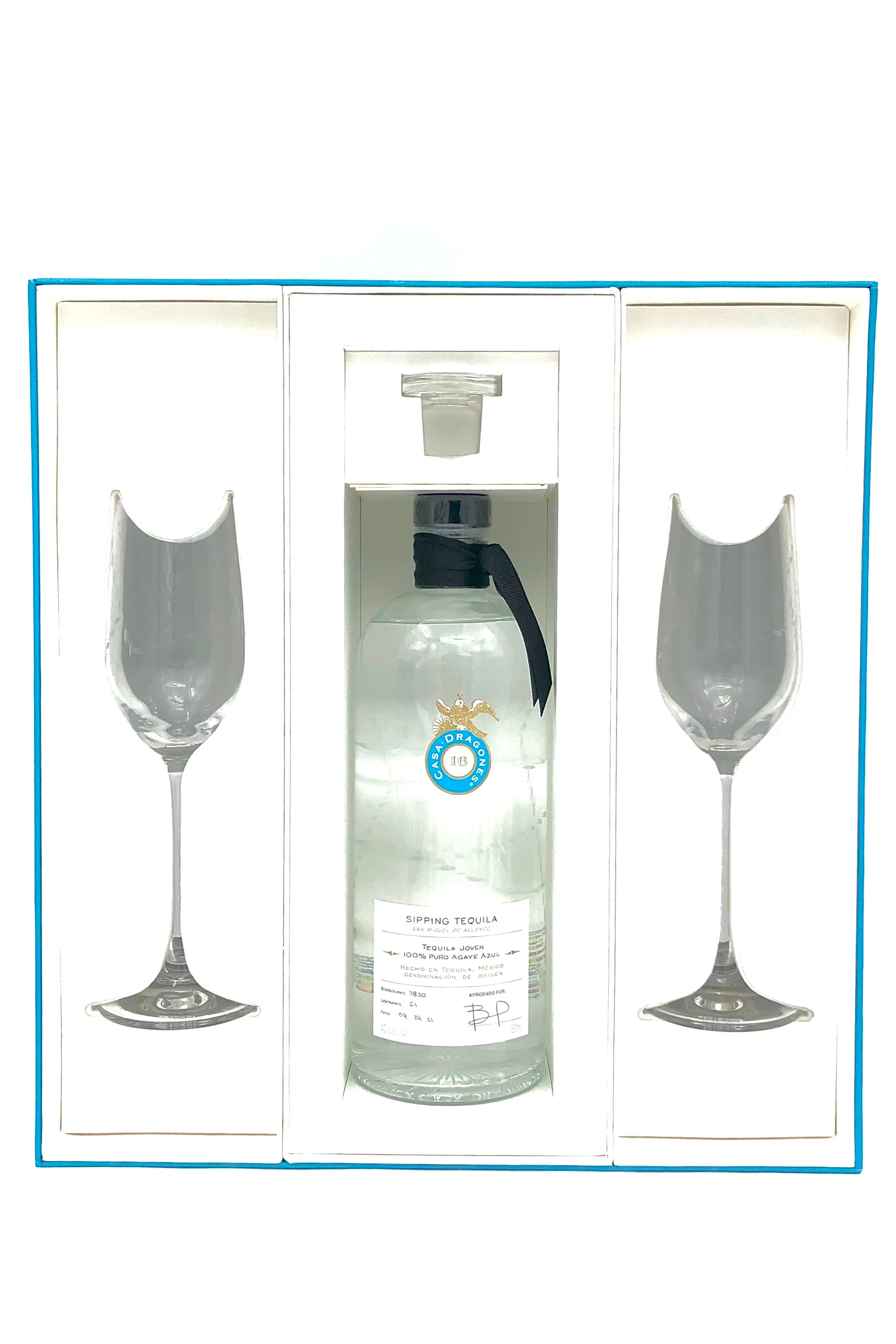 Buy Casa Dragones Joven Tequila Gift Set with Glasses Online Buy Casa Dragones Joven Tequila Gift Set with Glasses Online