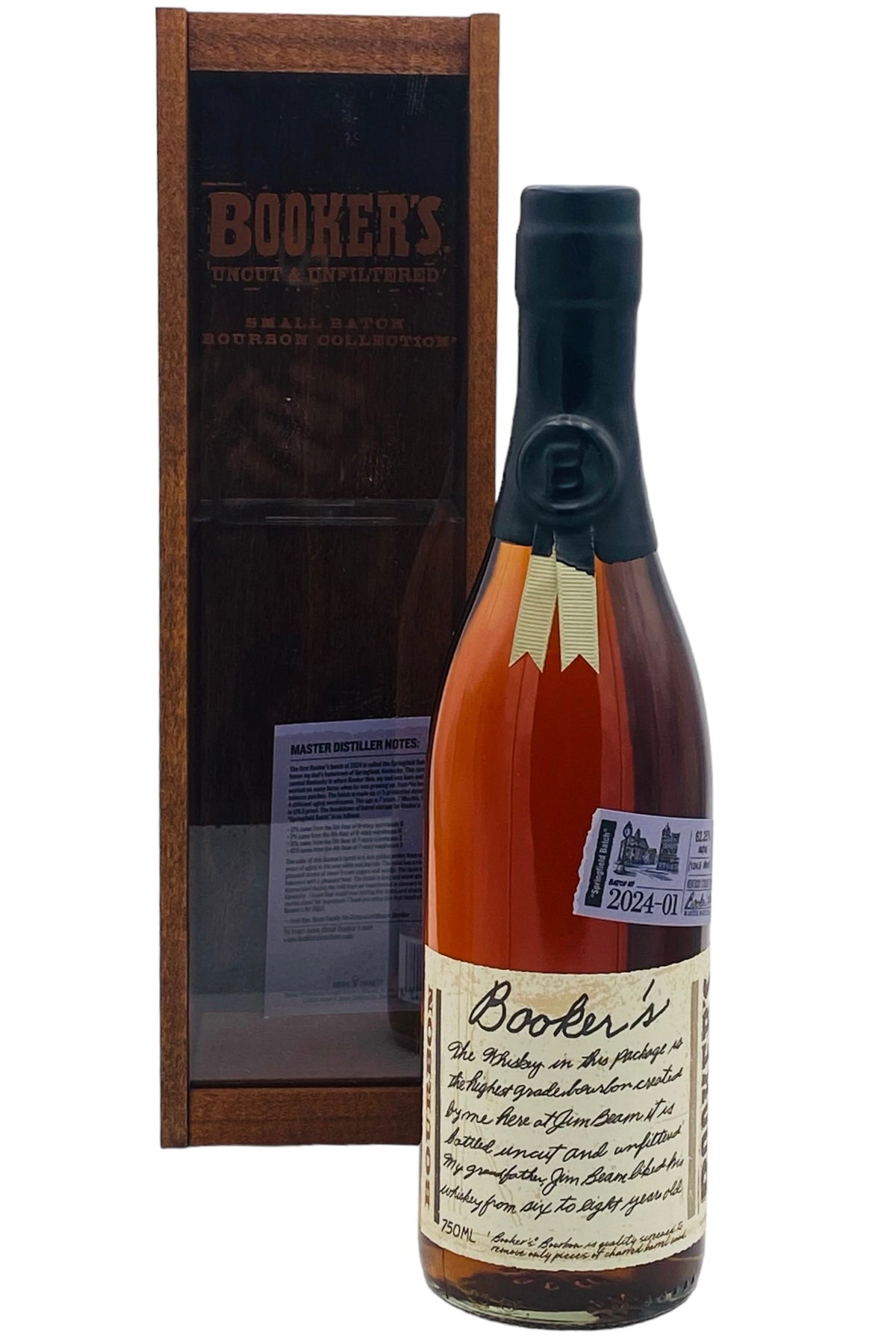 Booker&#39;s Bourbon 2024-01 &quot;Springfield Batch&quot; Bourbon Whiskey