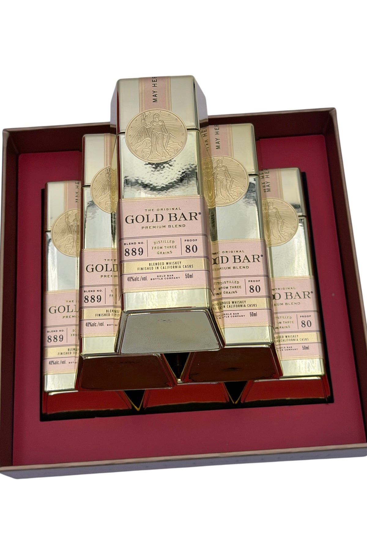 Gold Bar "A Small Fortune" Gift Set Whiskey 6 x 50 ml