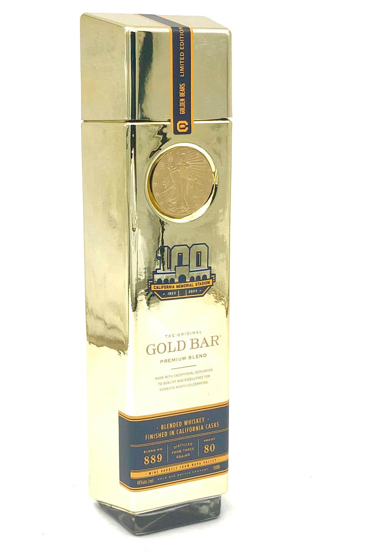 Cal Memorial Stadium Gold Bar 100th Anniversary American Whiskey Limited Edition