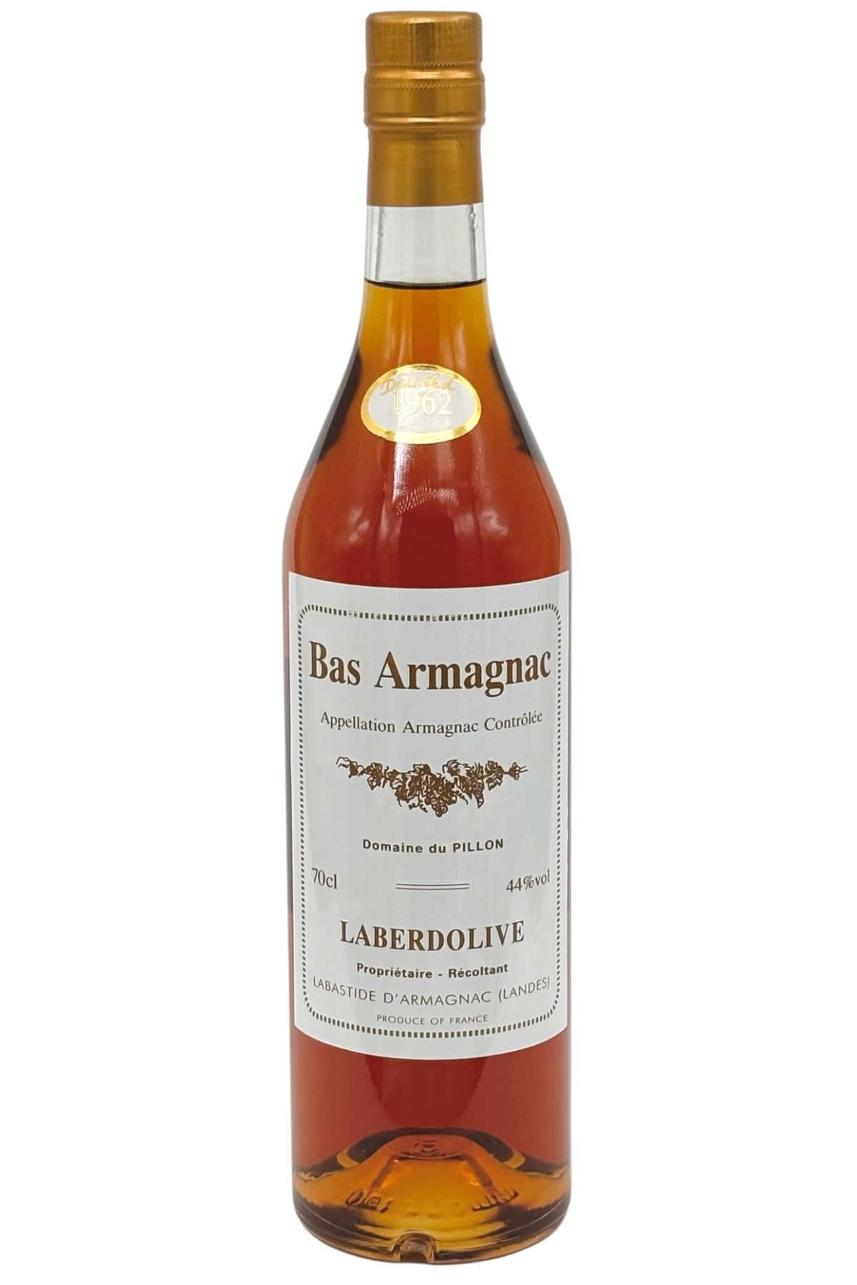 Laberdolive Bas Armagnac Vintage 1962 Domaine du Pillon 700ml