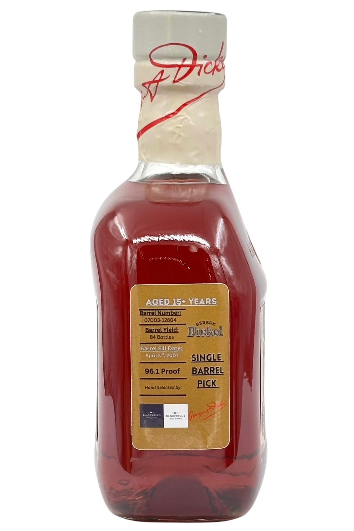 George Dickel 15 Year Old Single Barrel "Blackwell's Barrel" Tennessee Whisky 750ml