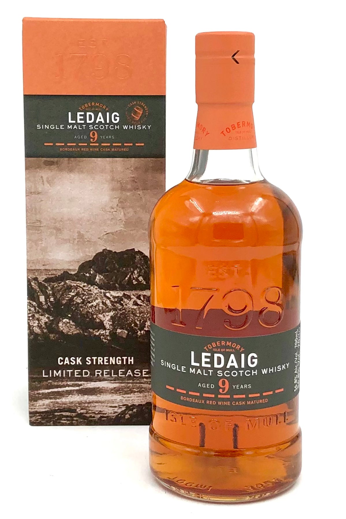 Ledaig 9 Year Old Cask Strength Bordeaux Matured Scotch Whisky Limited Edition