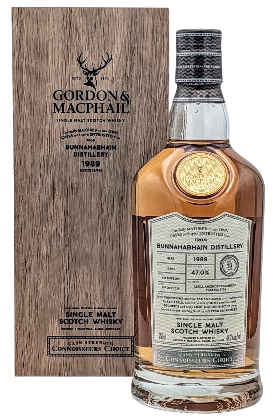 Gordon & MacPhail Connoisseurs Choice Bunnahabhain 1989 Cask Strength Single Malt Scotch Whisky 750ml