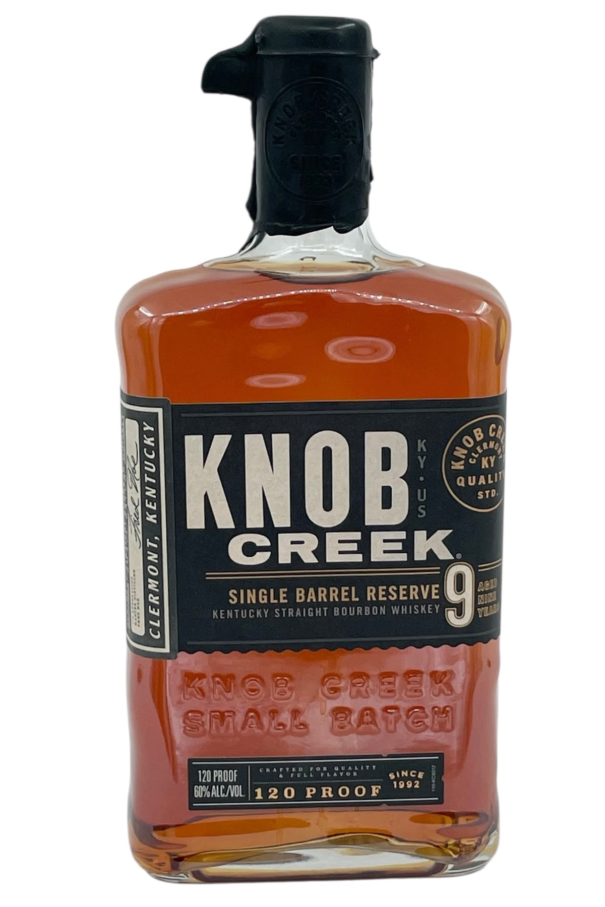Knob Creek 9 Year Old Single Barrel Reserve "120 Proof" Bourbon Whiskey