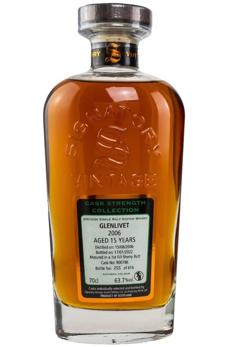 Signatory Vintage Cask Strength Collection Glenlivet 15 Year Old 2006 700ml