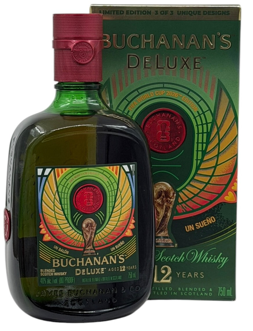 Buchanan 12 Yr FIFA-Themed Scotch Whisky Plus Pineapple! Set of 4, 4 x 750 ml
