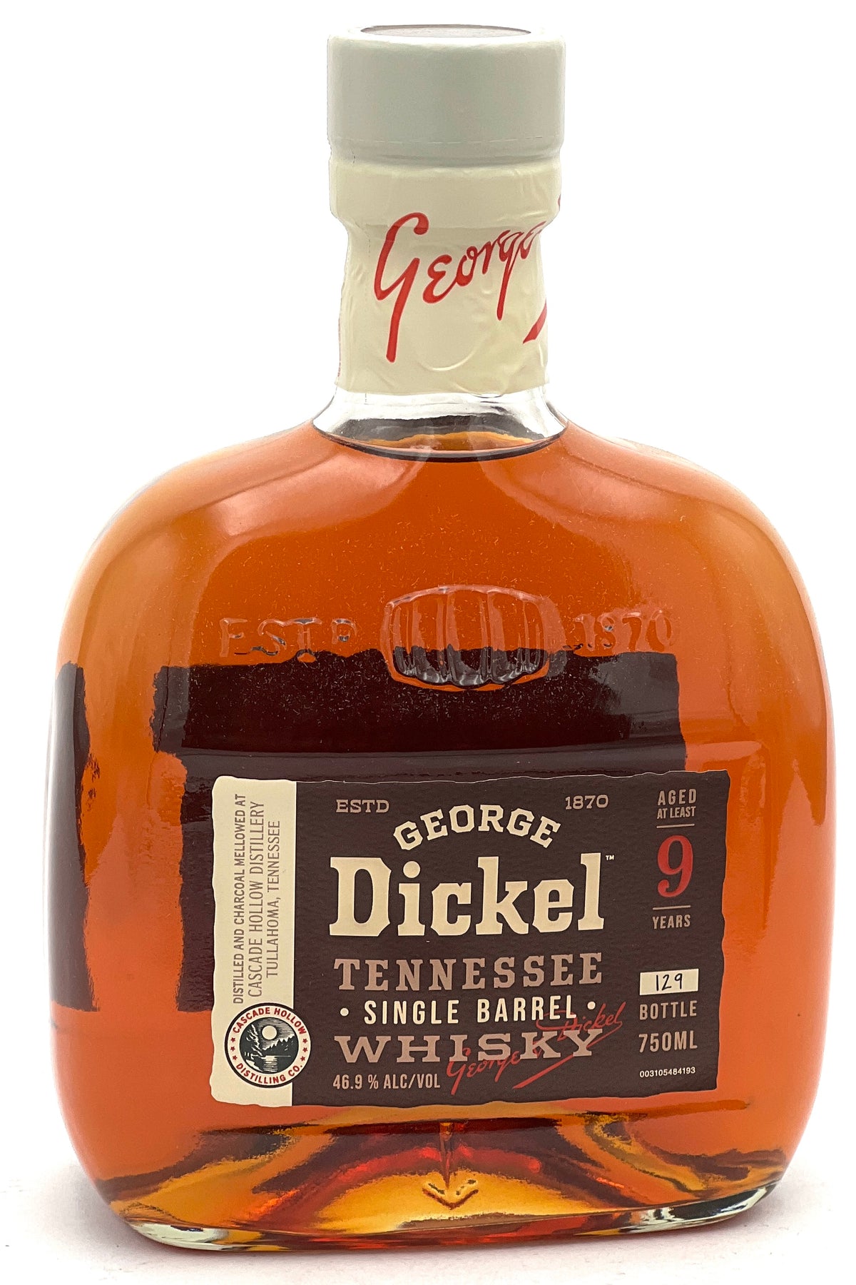 George Dickel 9 Years Old &quot;Hand Selected Barrel&quot; Sour Mash Whisky