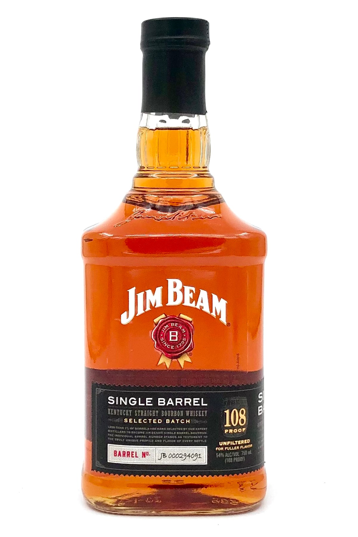 Jim Beam Single Barrel Bourbon Whiskey 108 Proof