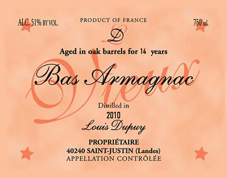 Louis Dupuy Vintage 2010 Baco Bas-Armagnac Barrel #65 Cask Strength