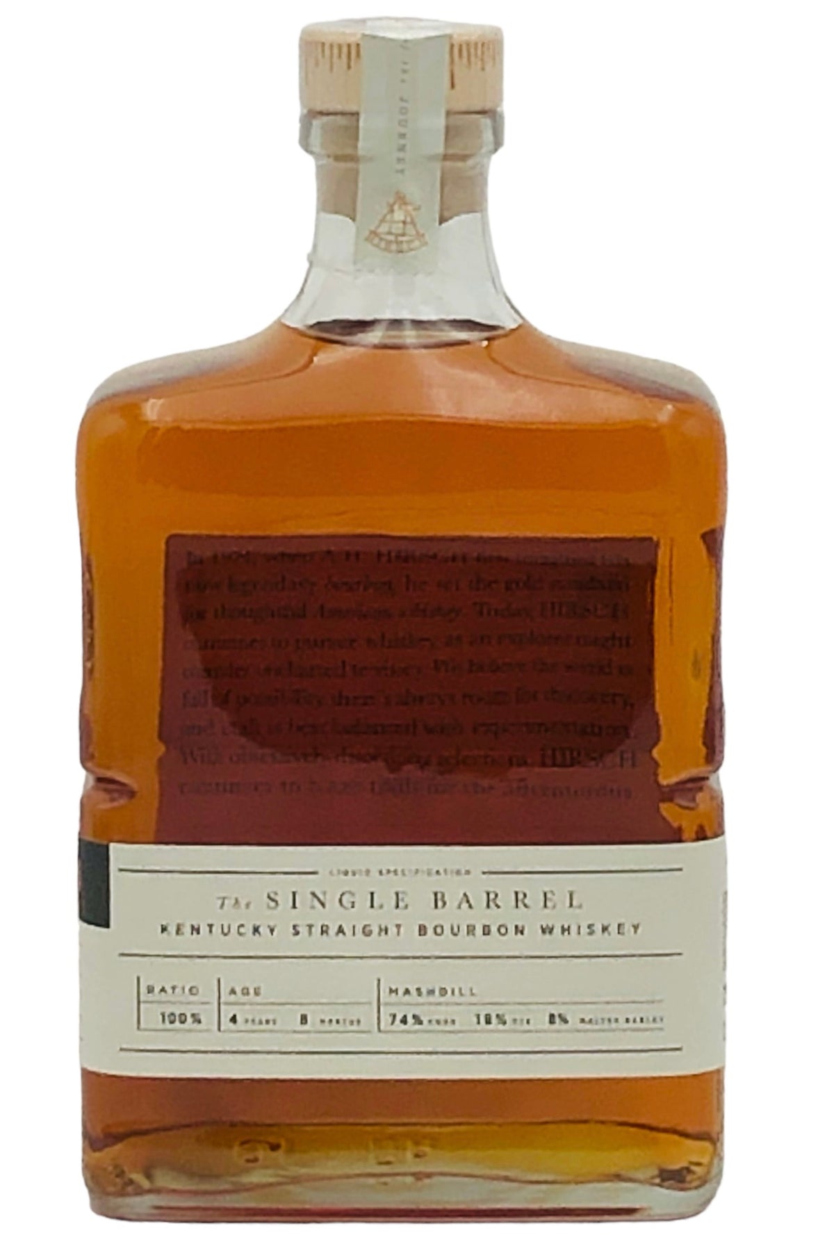 Hirsch &quot;The Single Barrel&quot; White Label Bourbon Whiskey, Batch 19-32787