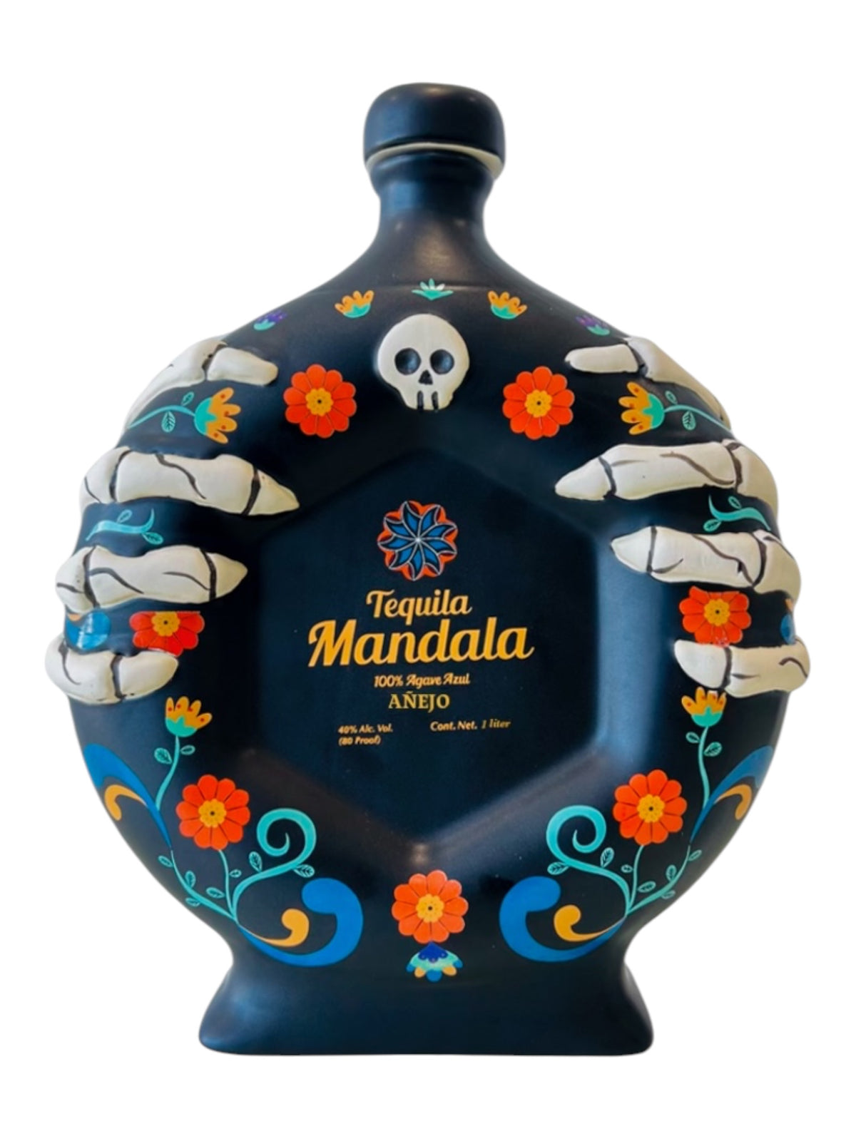 Mandala Añejo Tequila Skeleton Hands Bottle 1000ml