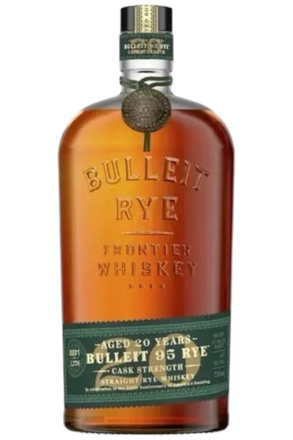 Bulleit 20 Year Old Cask Strength Straight Rye Whiskey — America's 250th Anniversary 750ml