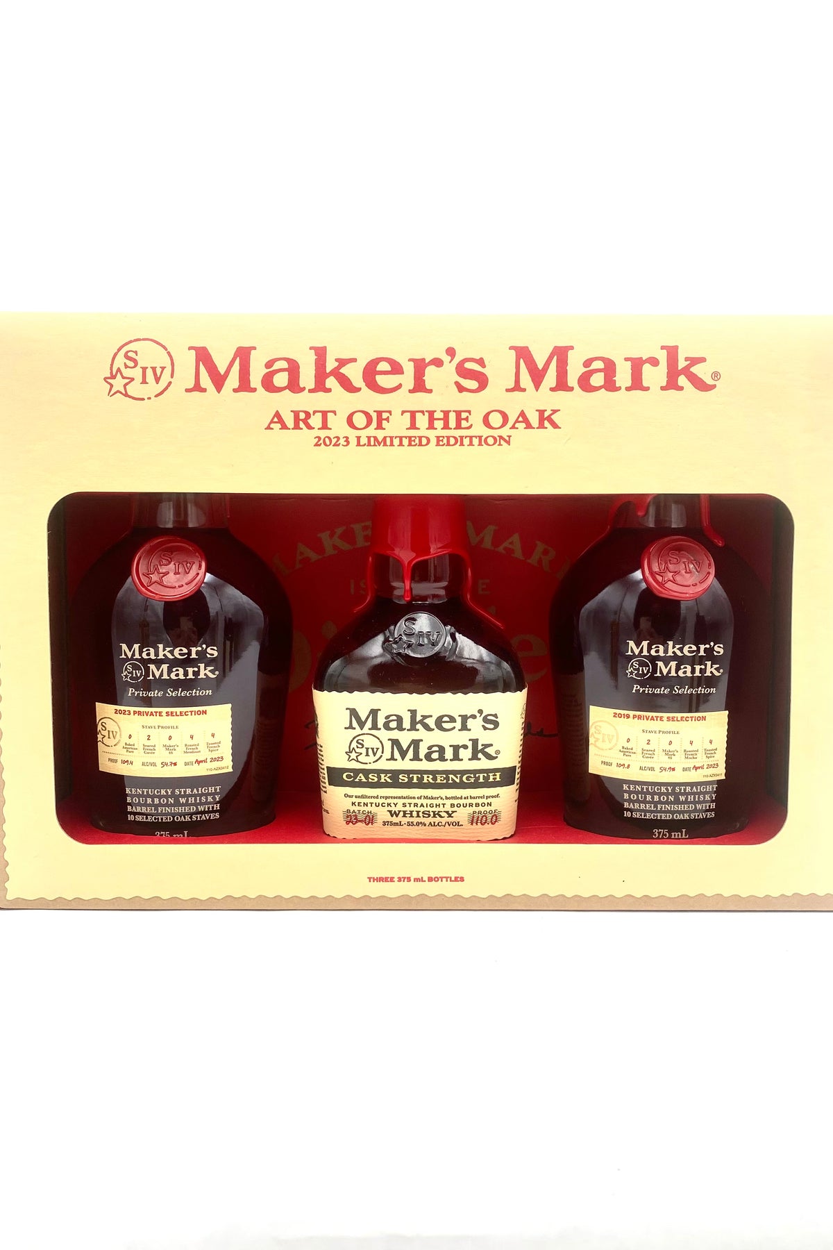 Maker&#39;s Mark &quot;Art of the Oak&quot; 2023 Limited Edition Bourbon Whisky 3 x 375 ml
