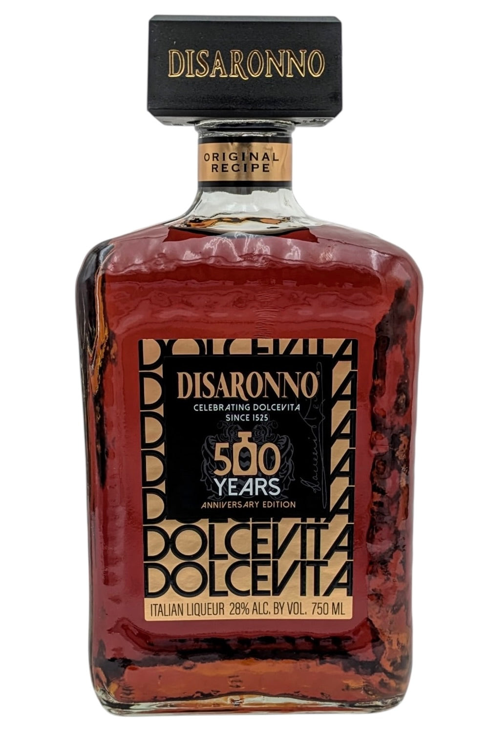 Disaronno 500th Anniversary Amaretto Liqueur "Celebrating Dolcevita Since 1525"