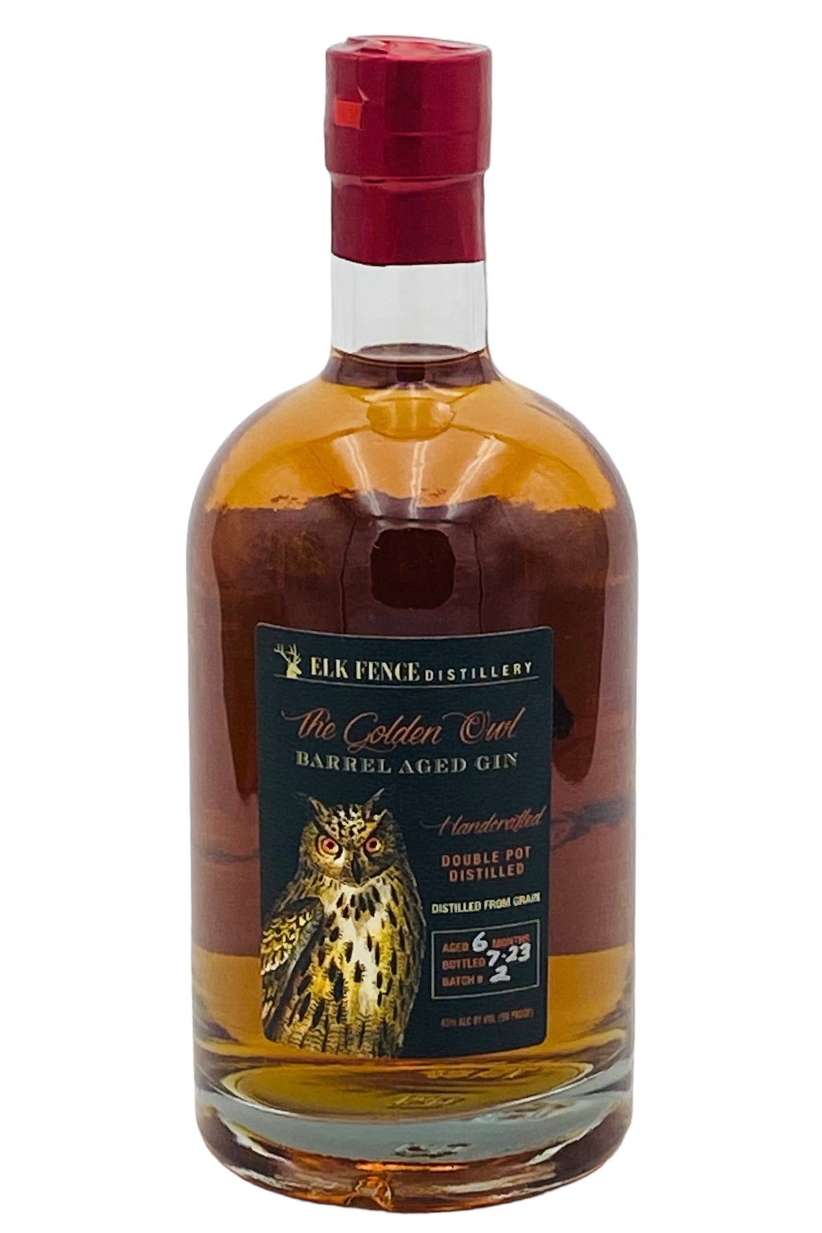 Elk Fence Distillery Golden Owl Barrel Aged Gin