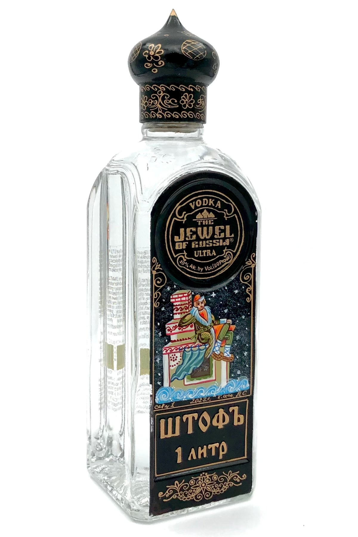 Jewel of Russia Ultra Vodka Hand-Painted Label