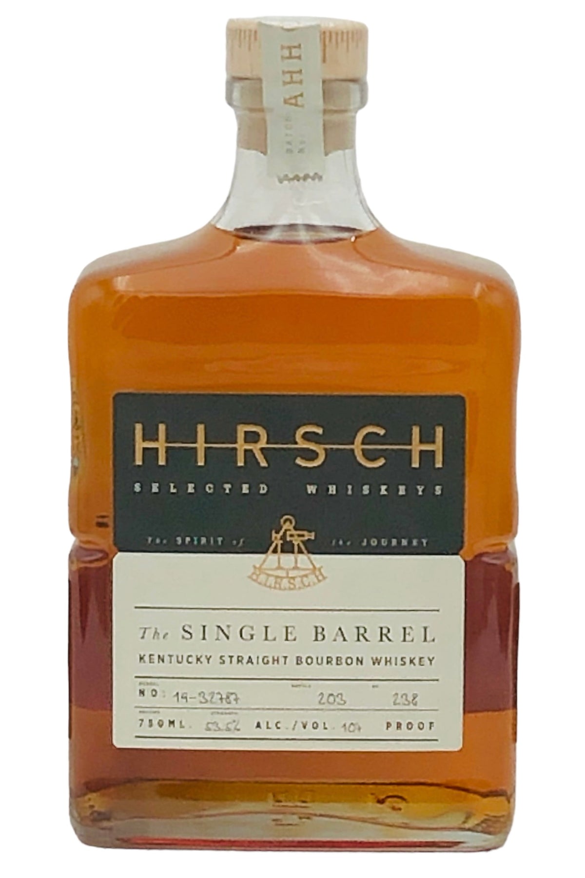 Hirsch &quot;The Single Barrel&quot; White Label Bourbon Whiskey, Batch 19-32787