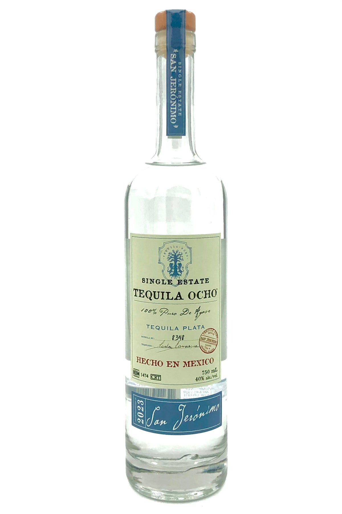 Tequila Ocho Plata Single Estate San Jerónimo 2023
