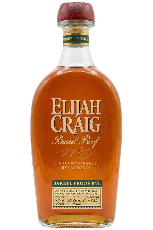 Elijah Craig B526 Barrel Proof Rye Whiskey 750ml