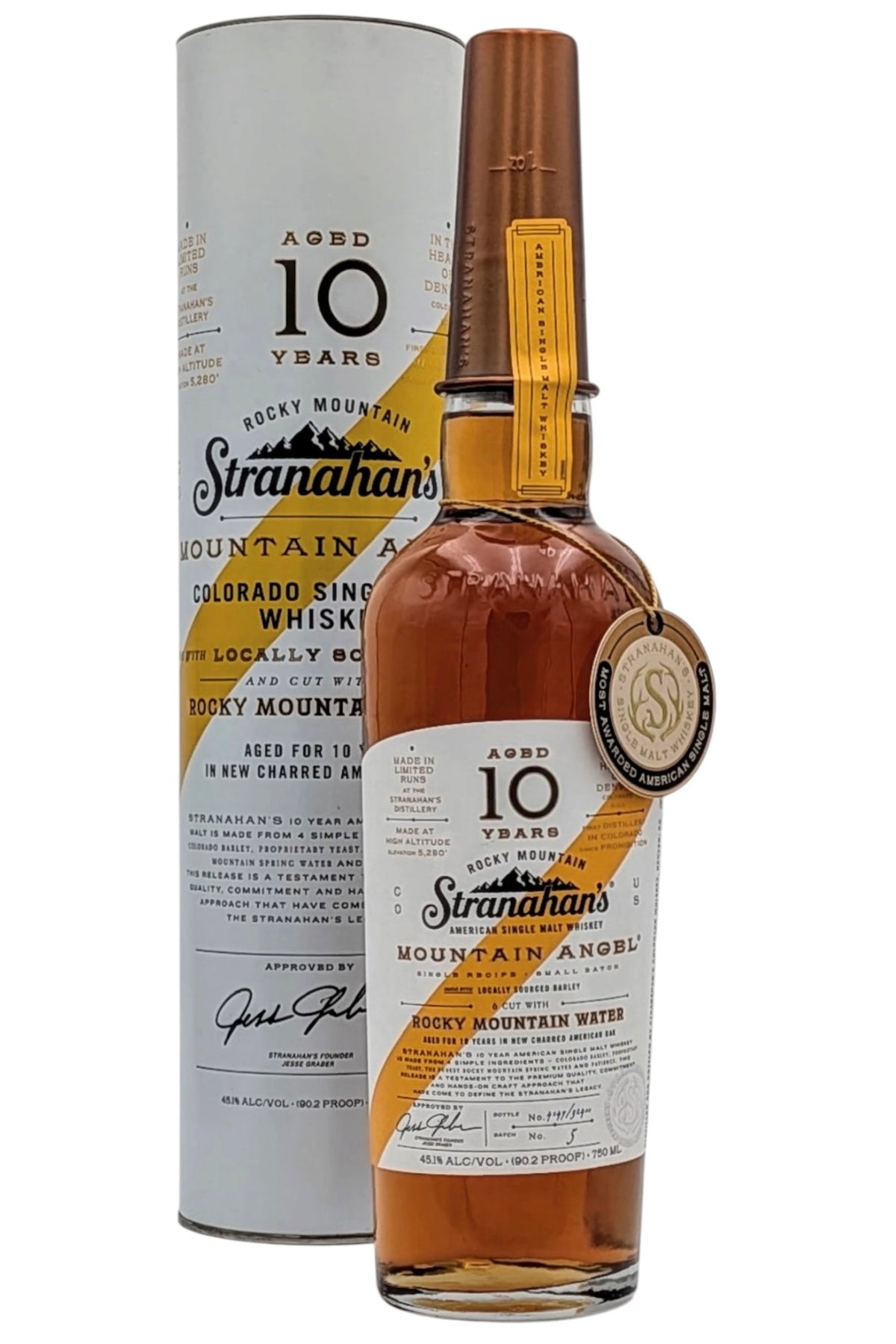 Stranahan's Mountain Angel 10 Year Old American Single Malt Whiskey — Batch 5 750ml