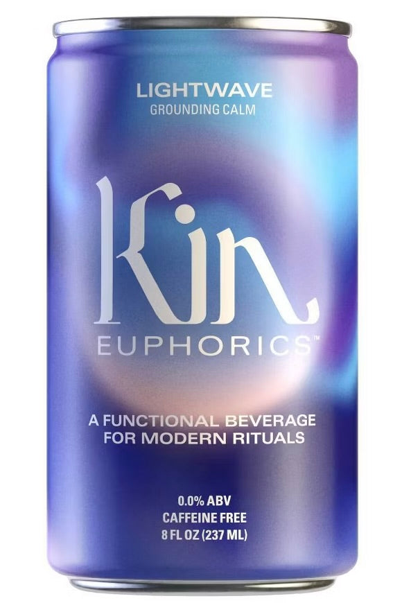 Ken Euphorics Lightwave Grounding Calm Caffeine Free Non Alcoholic 4 x 8oz Cans