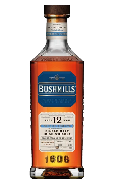 Bushmills 12 Year Old Bordeaux Cask Finish Single Malt Irish Whiskey 750ml