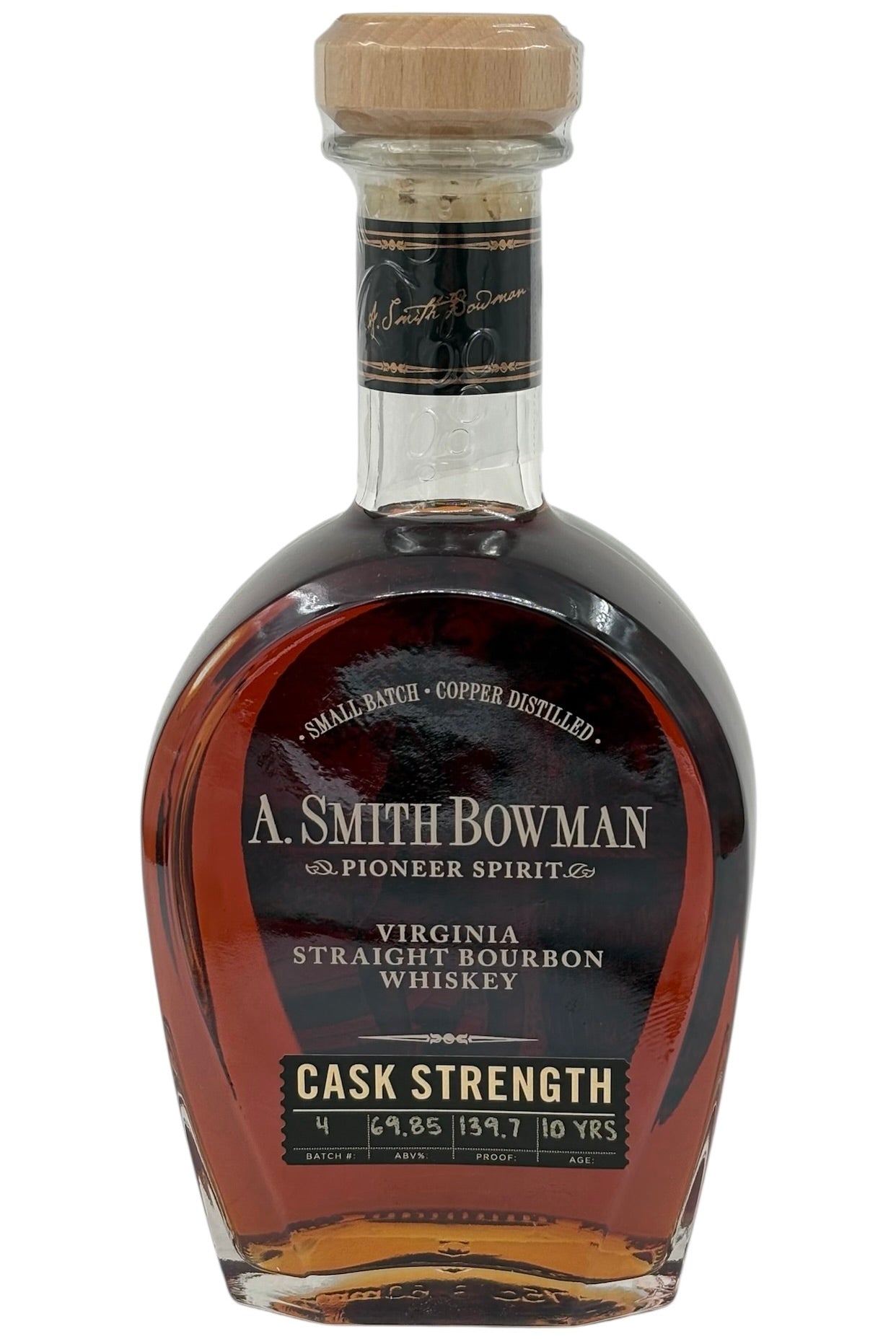 A. Smith Bowman 10 Year Old Cask Strength Straight Bourbon Whiskey Limited Edition Batch 4