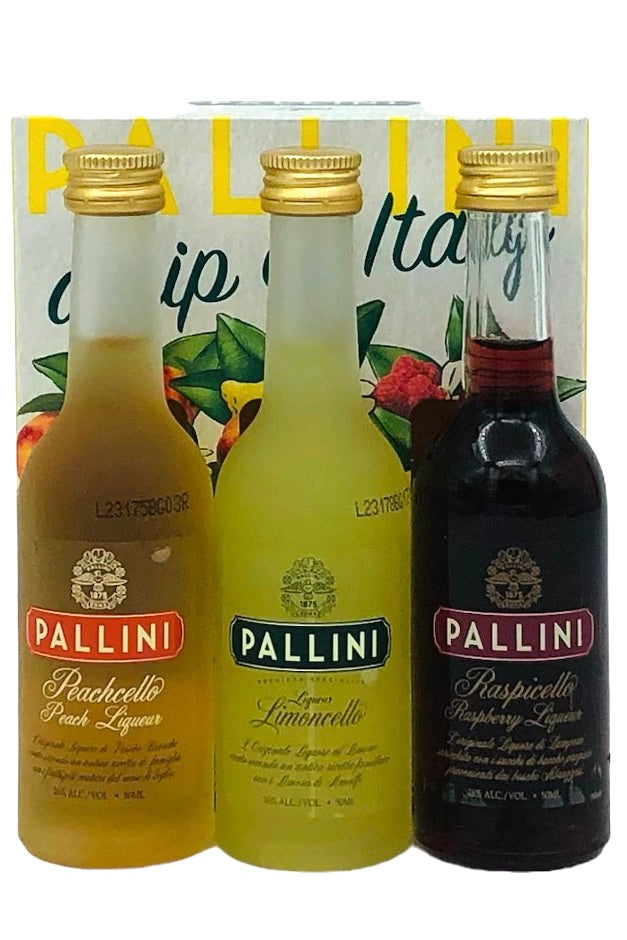 Pallini &quot;A Sip of Italy&quot; (Limoncello,  Peachcello, Raspicello) Liqueurs 3 x 50 ml