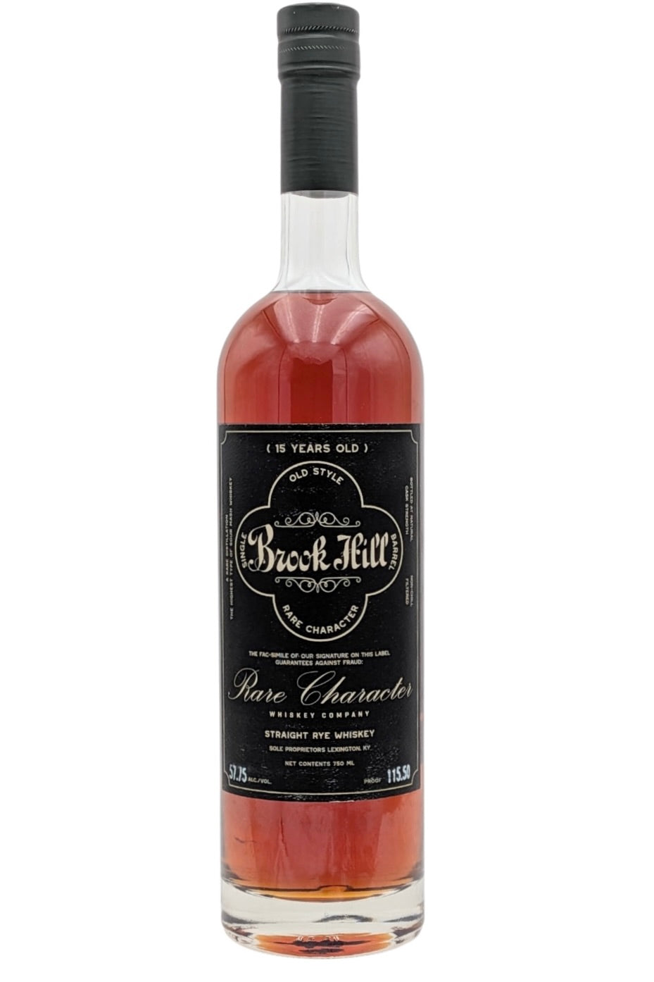 Rare Character Brook Hill Rye "Music City" 15 Year Single Barrel Straight Rye Whiskey 115.5 Proof 750ml