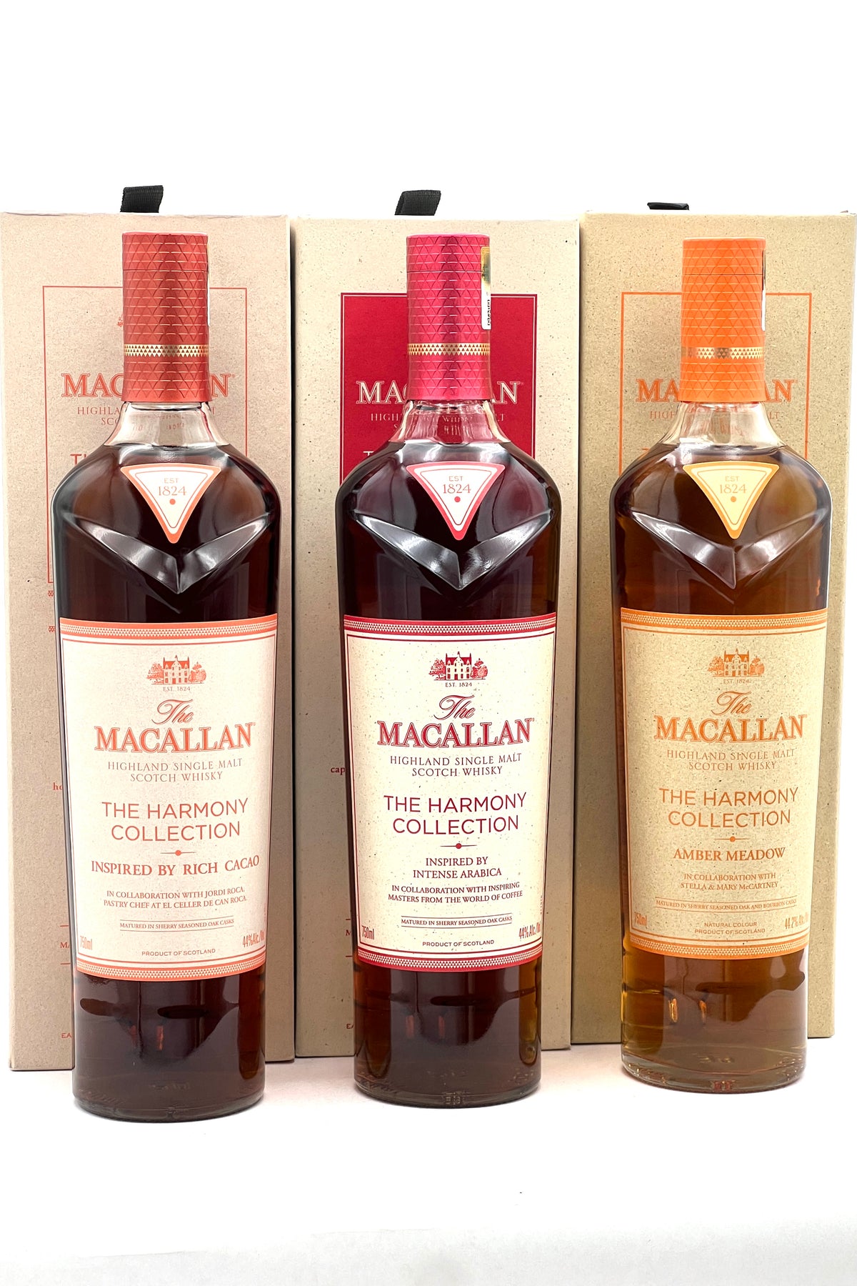 The Macallan &quot;The Harmony Collection&quot; 3 Bottle Set Single Malt Scotch Whisky 3 x 750 ml