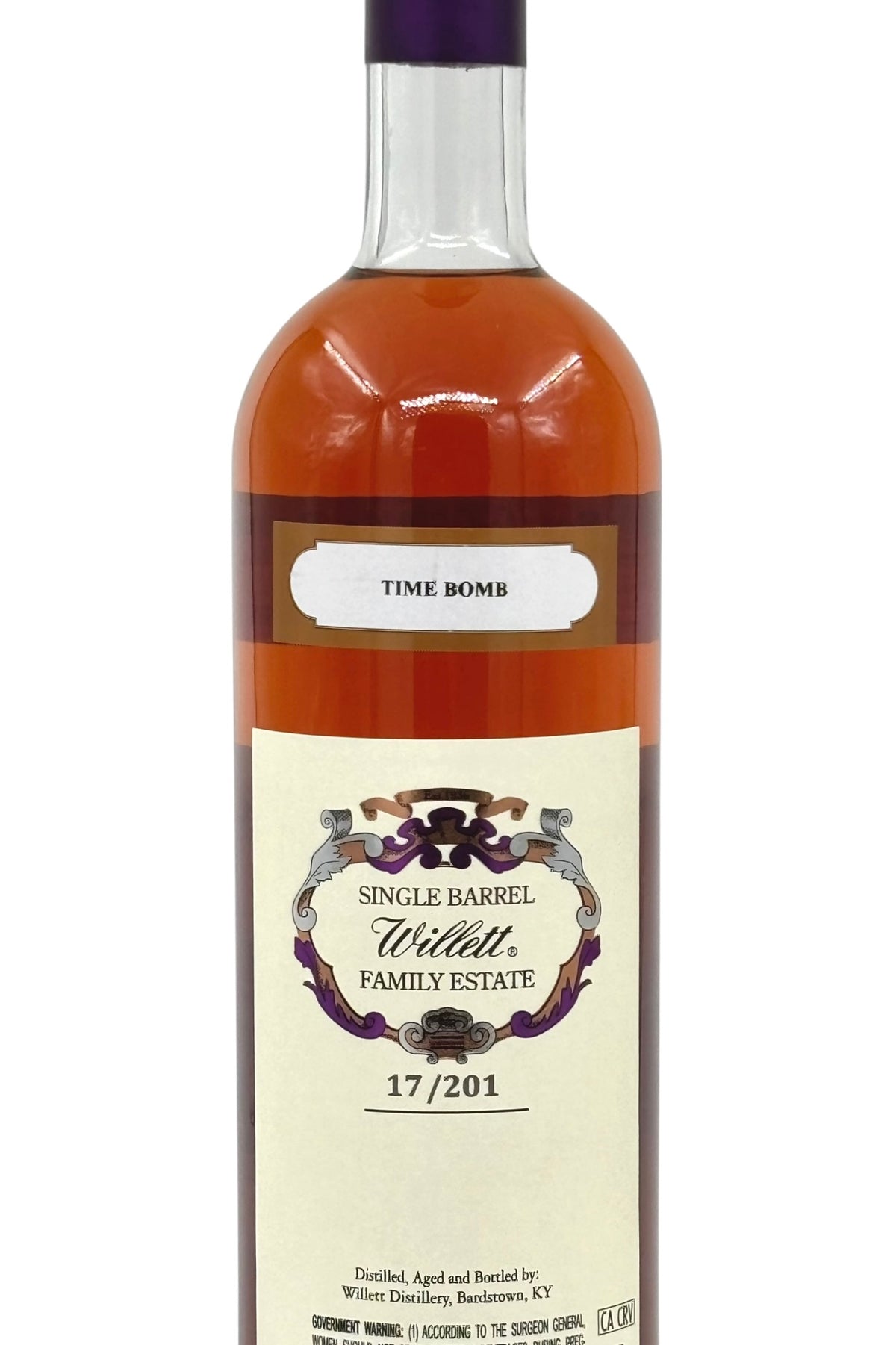 Willett Family Estate 6 Year Old Single Barrel “Time Bomb” Bourbon Whiskey Cask #1693 750ml (126.3 Proof)