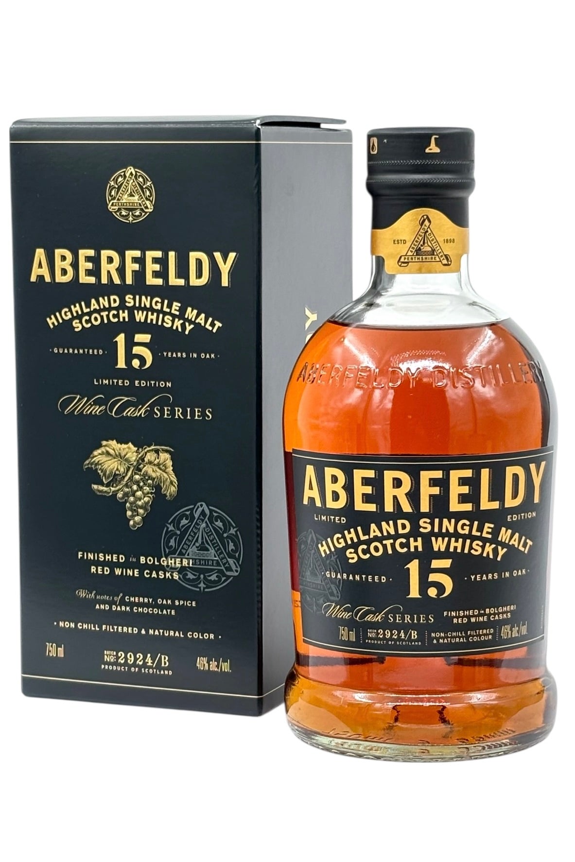 Aberfeldy 15 Year Bolgheri Red Wine Cask Finish Single Malt Scotch Whisky Limited Edition