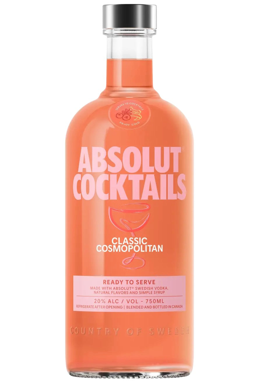 Absolut Cocktails Classic Cosmopolitan "Ready to Serve" RTD 750 ml