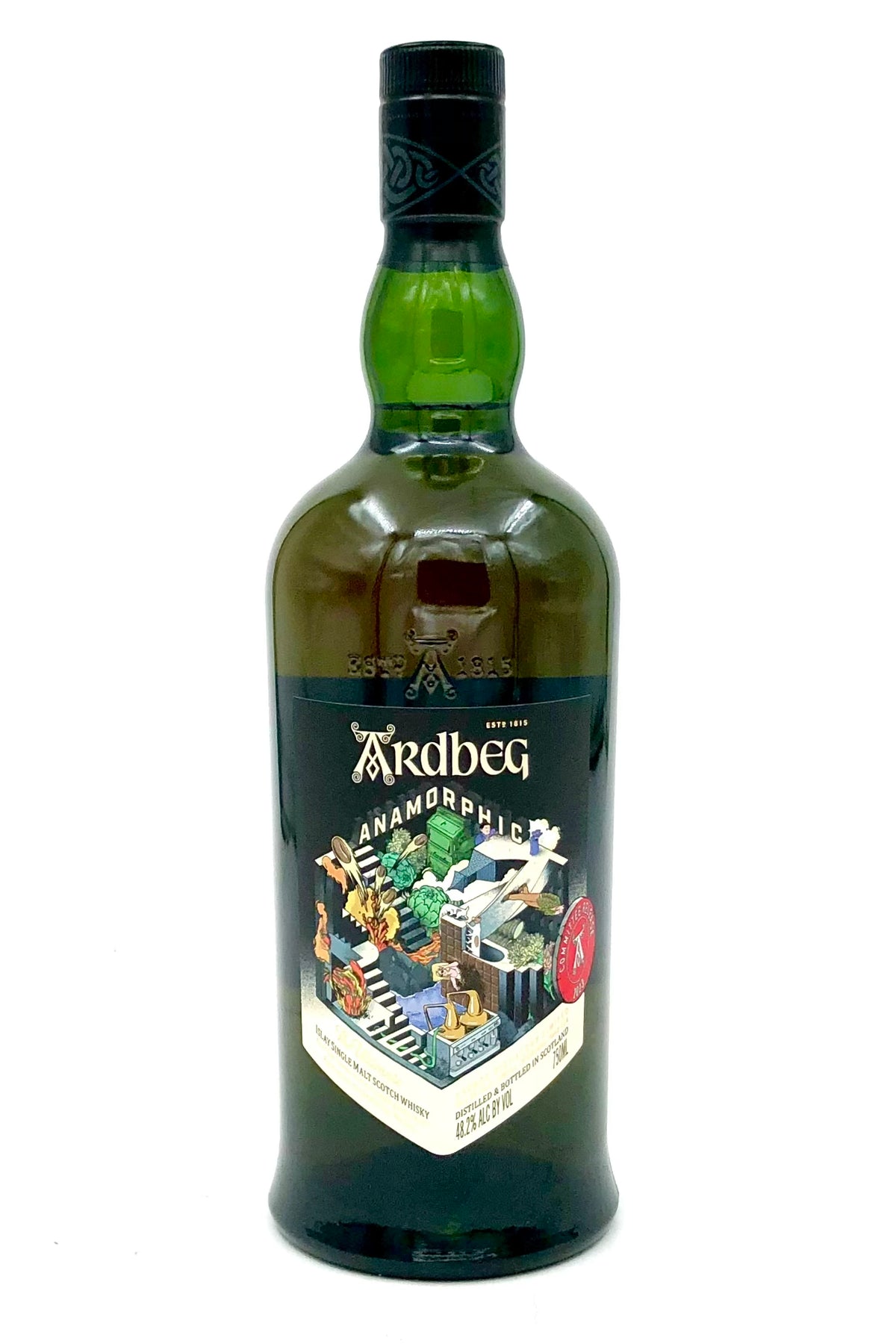 Ardbeg Anamorphic Committee Release Islay Single Malt Scotch Whisky High Mocha Toasting Scored Bourbon Cask Non Chill Filtered Uncoloured 48.2% ABV 96.4 Proof 750ml
