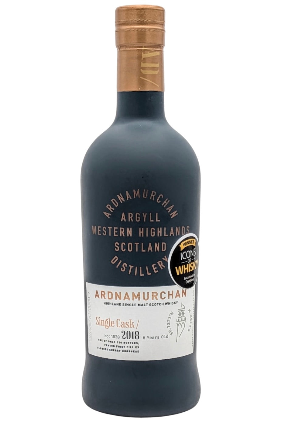 Ardnamurchan Single Cask 1520 Single Malt Scotch Whiskey Peated Oloroso Sherry Cask
