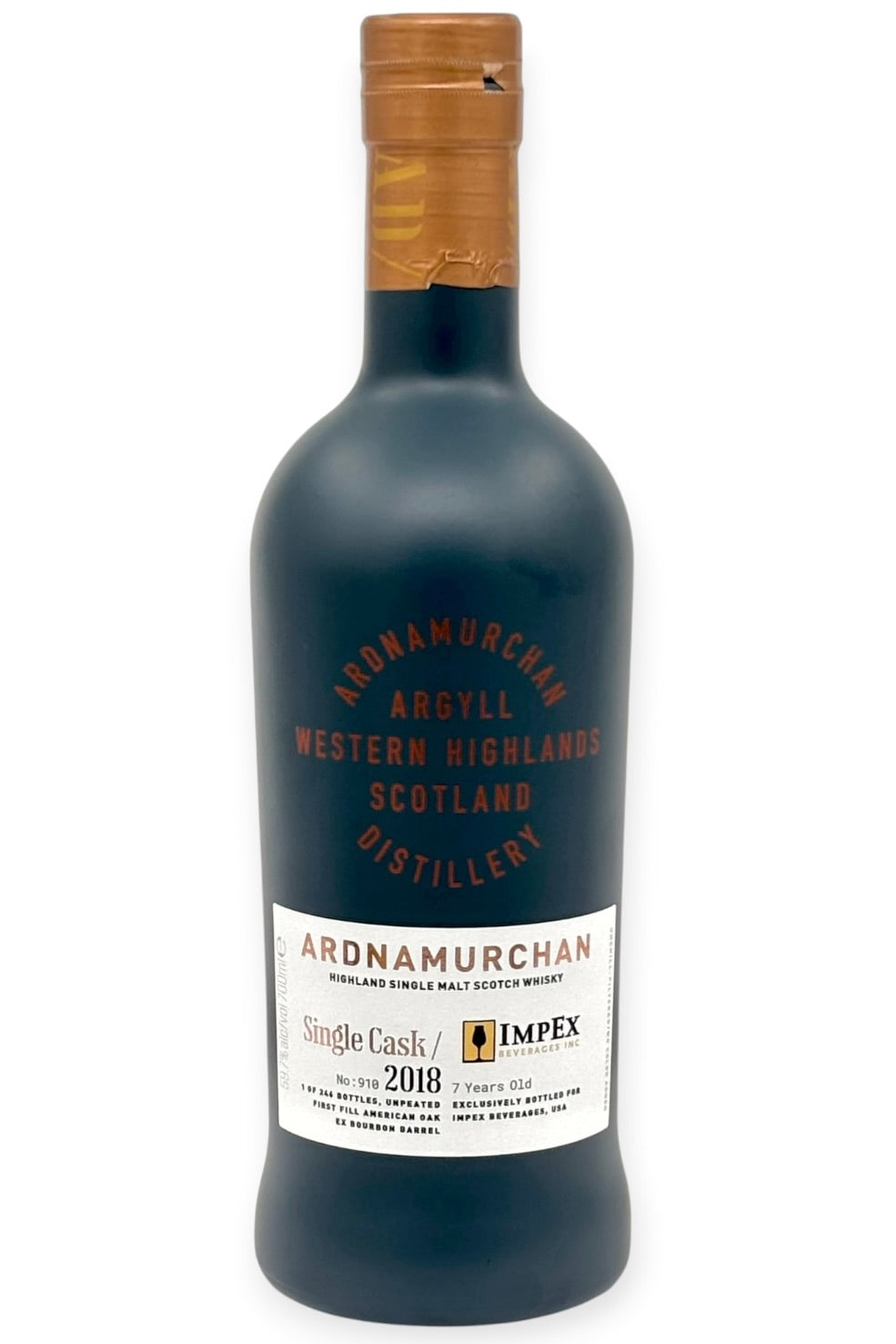 Ardnamurchan Single Cask 910 Unpeated Ex-Bourbon Single Malt Scotch Whisky 700ml